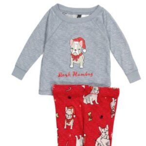NWT JACLYN INTIMATES Baby 2pc Bark Humbug Pajama Set Size 12 months